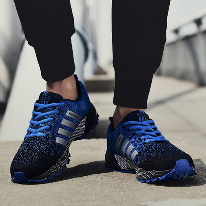 Stevvex athletic sneakers blue and black breathable running shoes for men and women on Tampa Home & Garden Store