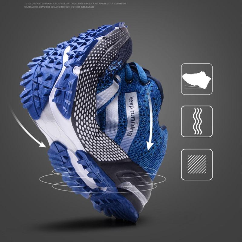 Breathable running sneakers, blue for men and women, lightweight athletic shoes on Tampa Home & Garden Store