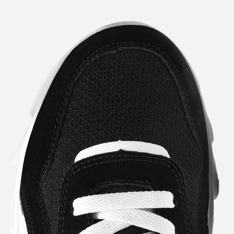 Fashion Mens Running Light Breathable Shoes black athletic sneakers with white laces Stevvex on Tampa Home & Garden Store