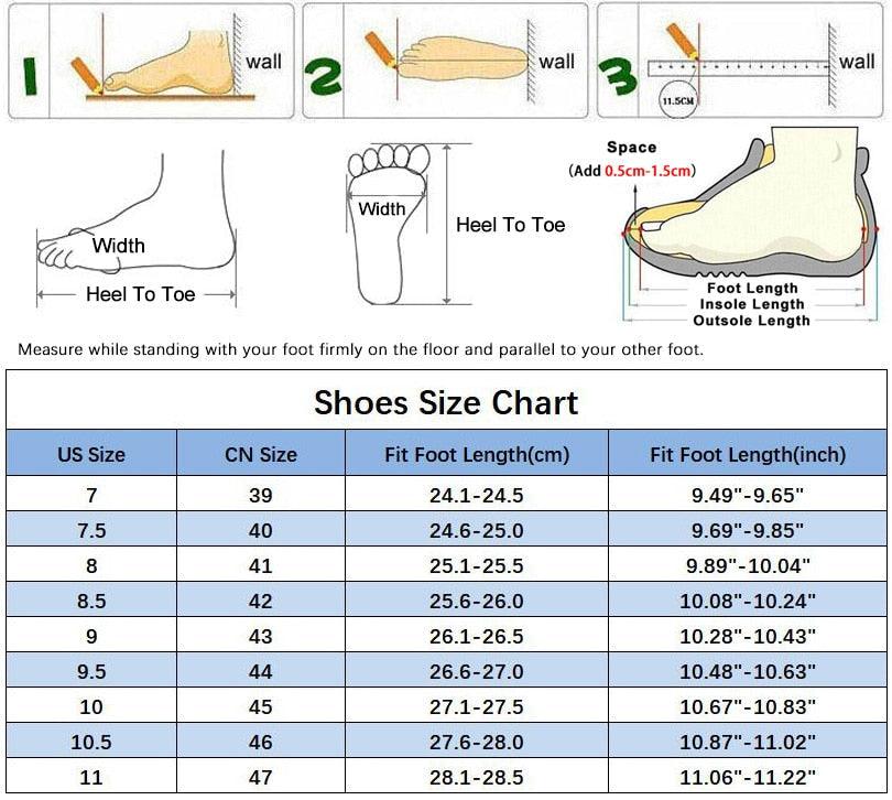 Stevvex white men's chunky sneakers, casual summer running shoes with a size chart US7–11 on Tampa Home & Garden Store