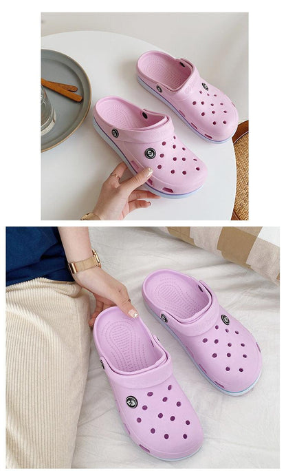 Womens Soft Eva Clogs pink Stevvex EVA slippers with non-slip soles, beach slides, 2 shown on Tampa Home & Garden Store