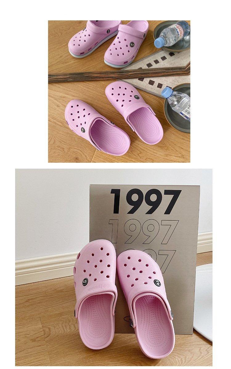 Womens Soft Eva Clogs Stevvex, pink non-slip beach slippers, 2 pairs on Tampa Home & Garden Store