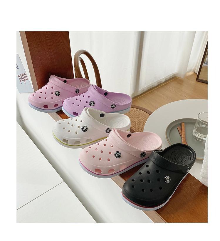 Stevvex Womens Soft EVA Clogs set of 5 in pink lavender white blush pink and black on Tampa Home & Garden Store