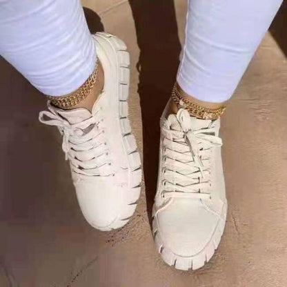 Platform sneakers Stevvex white pair with chunky soles for casual wear on Tampa Home & Garden Store