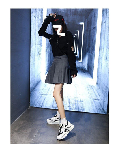 Fashion spring reflective women sneakers, lace-up chunky mixed-color, casual walkers on Tampa Home & Garden Store