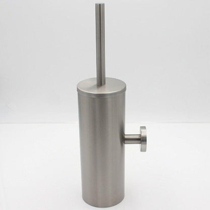 Toilet brush and wall-mount steel holder in brushed stainless finish Stevvex on Tampa Home & Garden Store