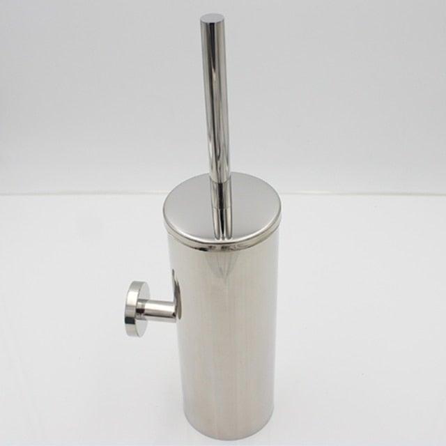 Toilet bowl brush with chrome steel wall-mount holder on Tampa Home & Garden Store
