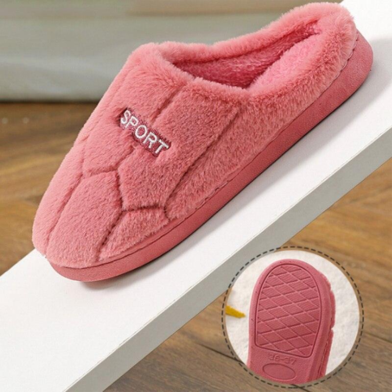 Slippers Stevvex pink plush closed-toe with quilted upper and non-slip outsole on Tampa Home & Garden Store