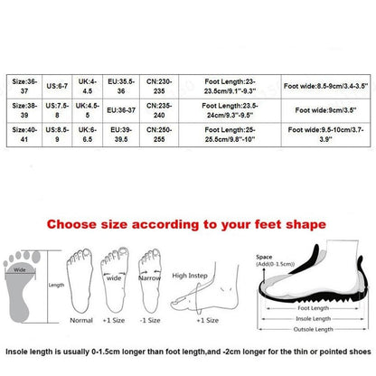 Stevvex slippers size chart with US/UK/EU tables and foot length/width guides on Tampa Home & Garden Store