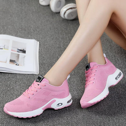 Stevvex pink athletic sneakers with mesh upper and air cushion sole for breathable comfort on Tampa Home & Garden Store