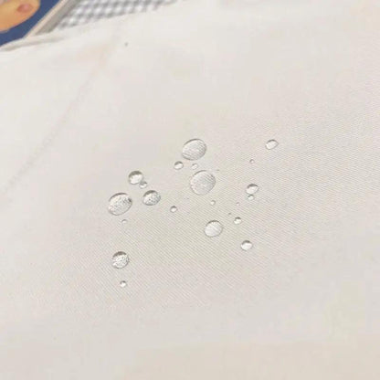 Backpack fabric close-up in white solid color with water droplets on surface on Tampa Home & Garden Store