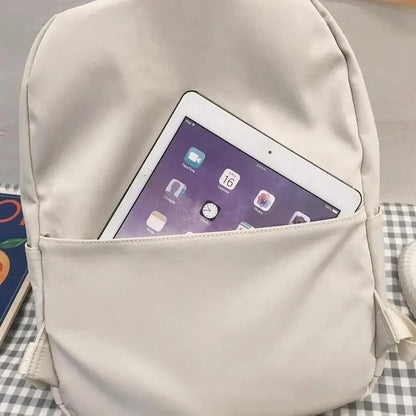 Stevvex ALU30152HBA laptop backpack, solid beige teen bag with front pocket and tablet on Tampa Home & Garden Store