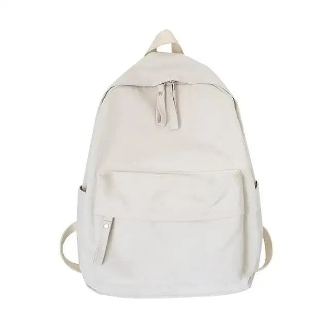 Laptop backpack Stevvex cream solid color with front pocket and top handle on Tampa Home & Garden Store