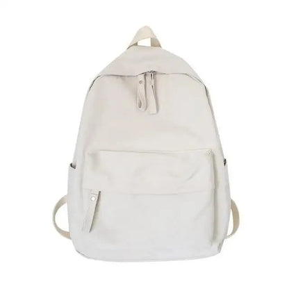 Laptop backpack Stevvex cream solid color with front pocket and top handle on Tampa Home & Garden Store