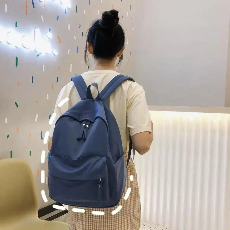 Backpack Stevvex navy blue anti theft laptop backpack for teens solid color on Tampa Home & Garden Store