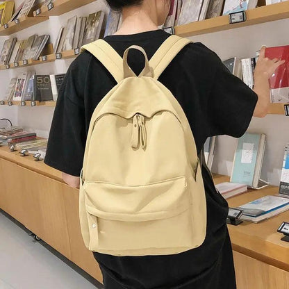 Backpack Stevvex beige laptop backpack with front pocket and top handle on Tampa Home & Garden Store
