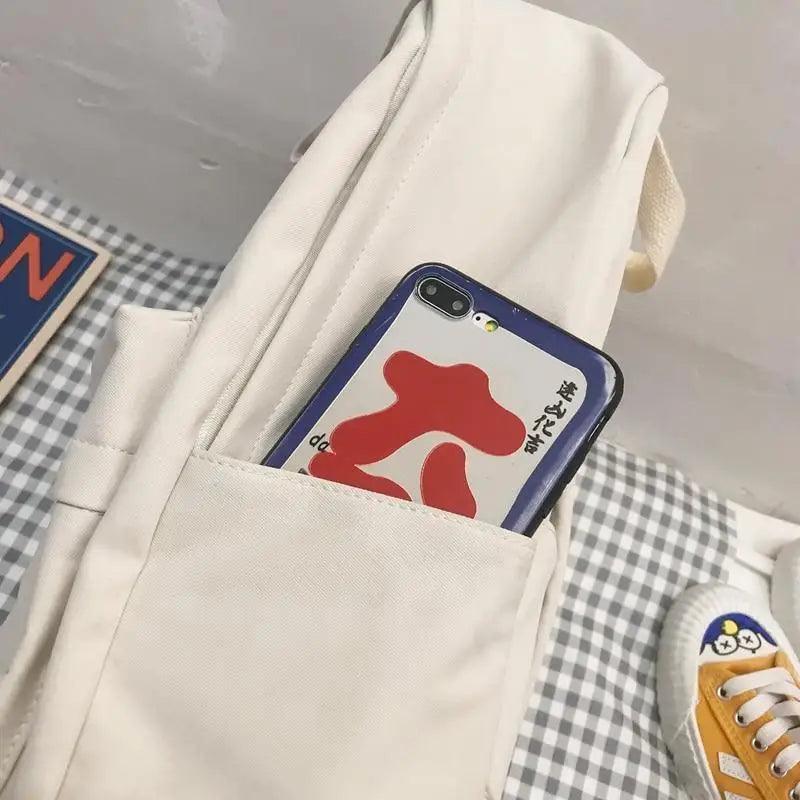 Stevvex white cream laptop backpack with front pocket and anti-theft design on Tampa Home & Garden Store