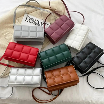 Stevvex quilted crossbody bag set, nine color variants, square-stitched shoulder bags on Tampa Home & Garden Store