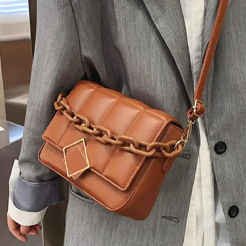 the Trendy Women Chain Strap Shoulder Bag