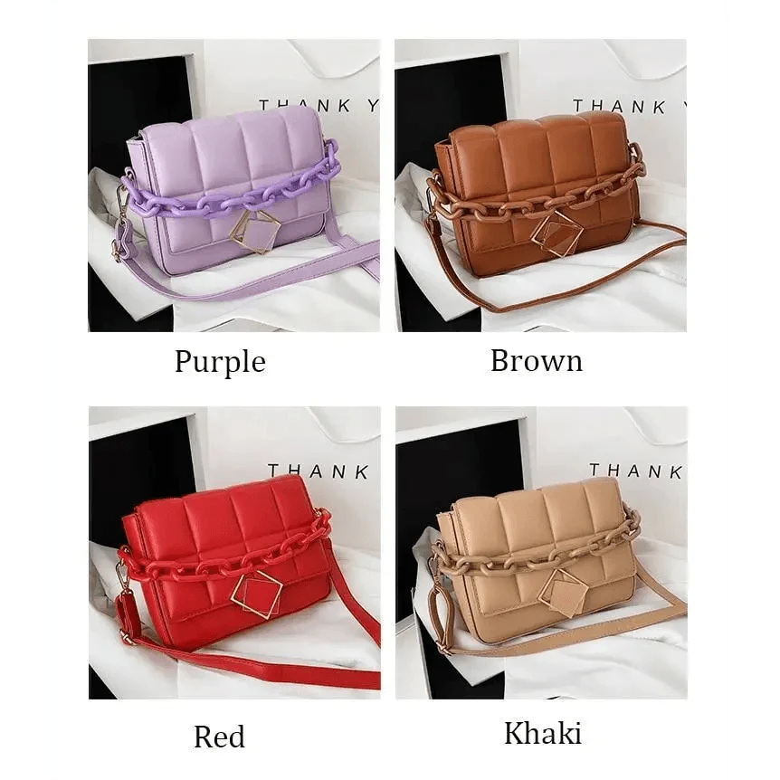 Fashionable women's shoulder bag Stevvex ST93140LMN in 4 colors: purple red khaki brown on Tampa Home & Garden Store