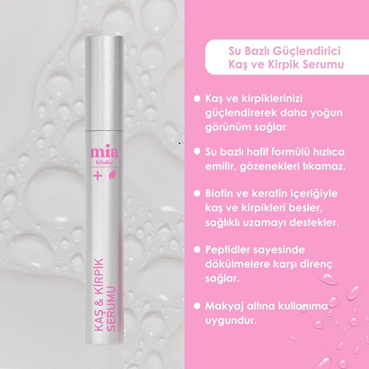 Mia Klinika eyelash & eyebrow serum tube, silver bottle, 6.5ml, Beauty Care Bag on Tampa Home & Garden Store