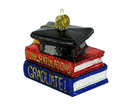 Adorno de cristal de felicitación para graduados