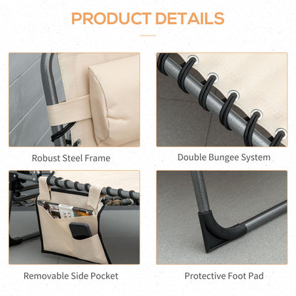 Thick and Padded Outdoor Folding Lounge Chair