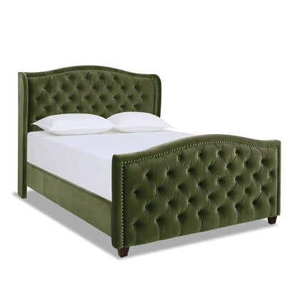 Solid Upholstered Bed Frame and Headboard Set