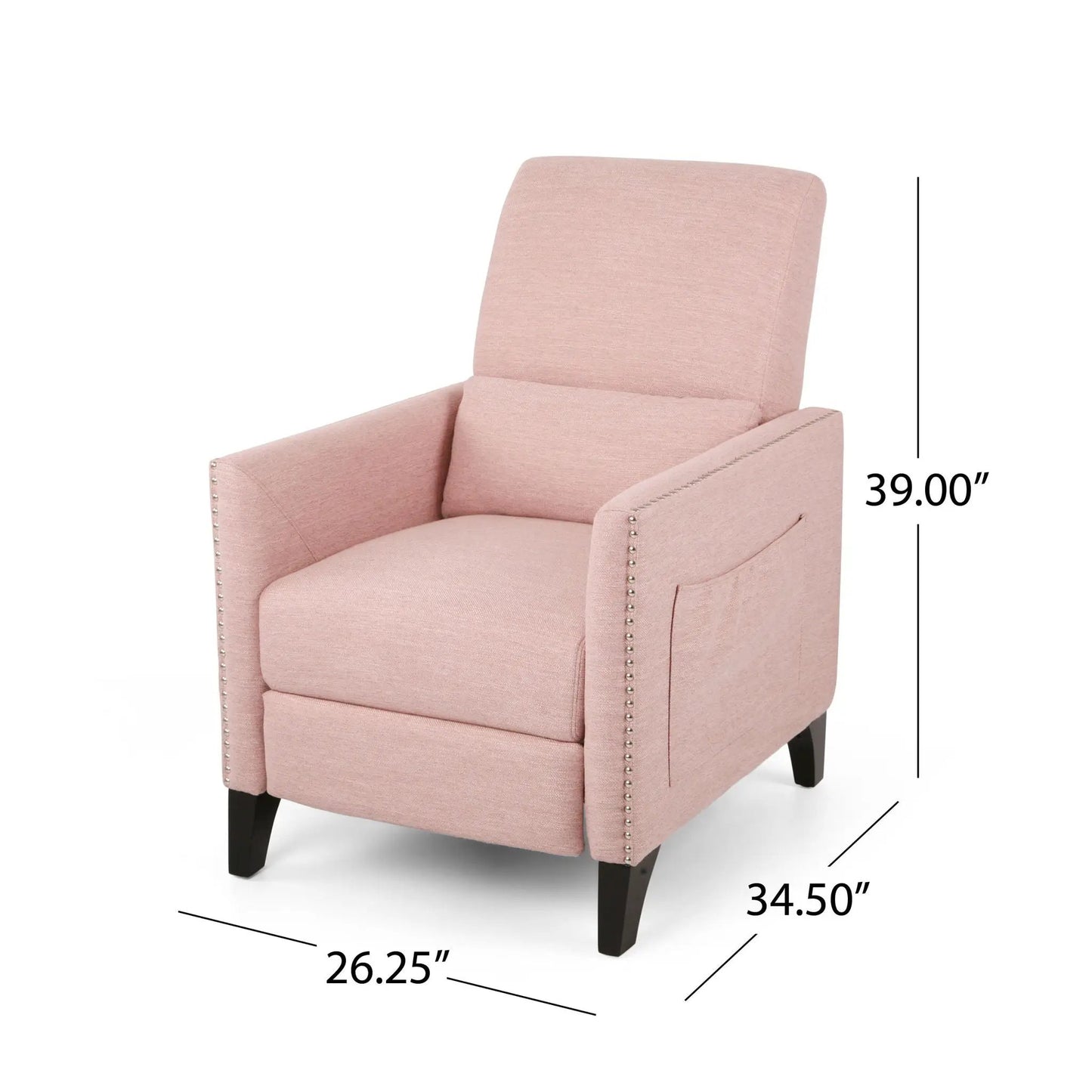 Kiersten Contemporary Fabric Pushback Recliner