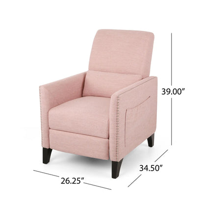 Kiersten Contemporary Fabric Pushback Recliner