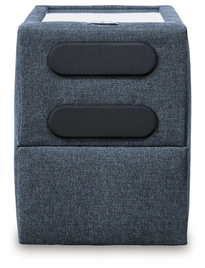 Modmax Sectional Ink by Unique Piece Furniture stationary sectional with built-in side speakers on Tampa Home & Garden Store