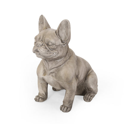 Dog Garden Sculpture French Bulldog statue, gray cement finish, HouseOfZazla on Tampa Home & Garden Store