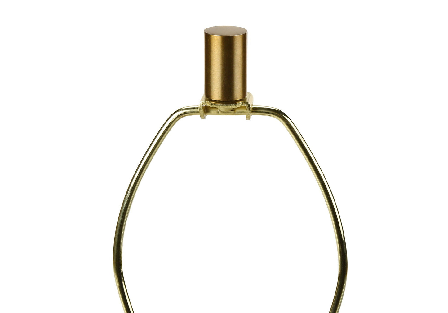 Table lamp top in gold brass finish with cylindrical socket and curved frame on Tampa Home & Garden Store