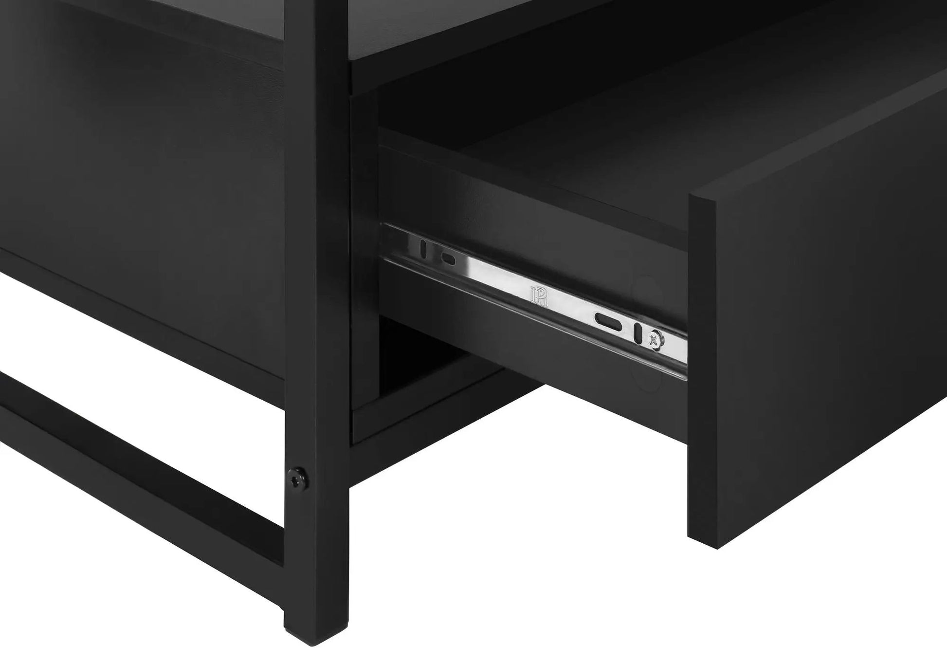 TV stand black matte with metal drawer rail, contemporary storage unit by Unique Piece Furniture on Tampa Home & Garden Store