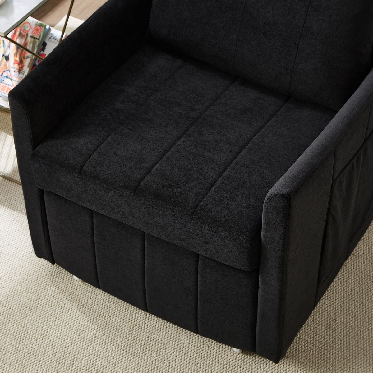 Convertible Sleeper Sofa and Storage Pockets