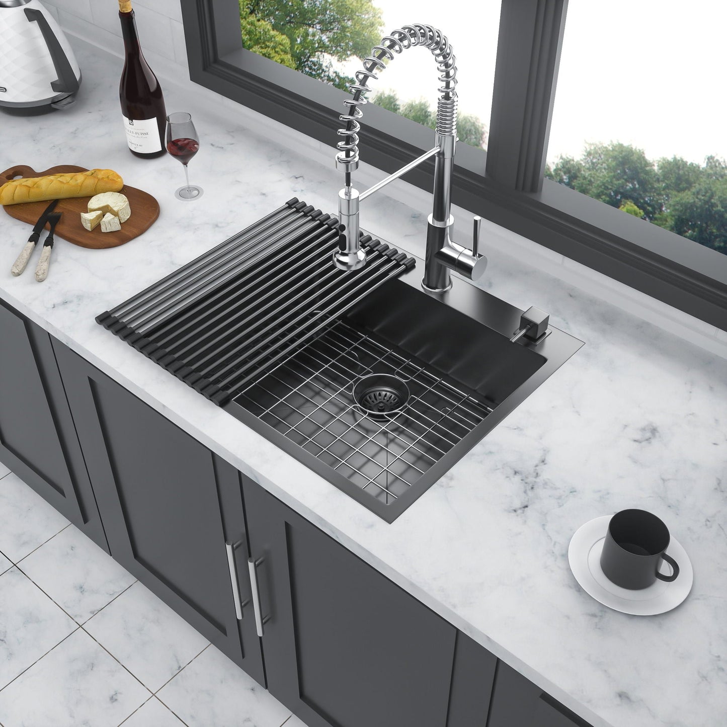 Topmount Sink 16 Gauge and Single Bowl Steel