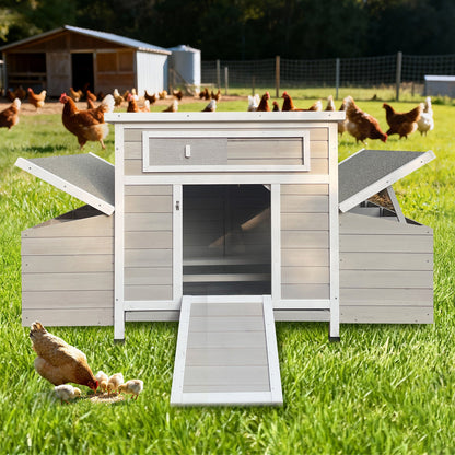 Large Wooden Outdoor Hen House and Nesting Box