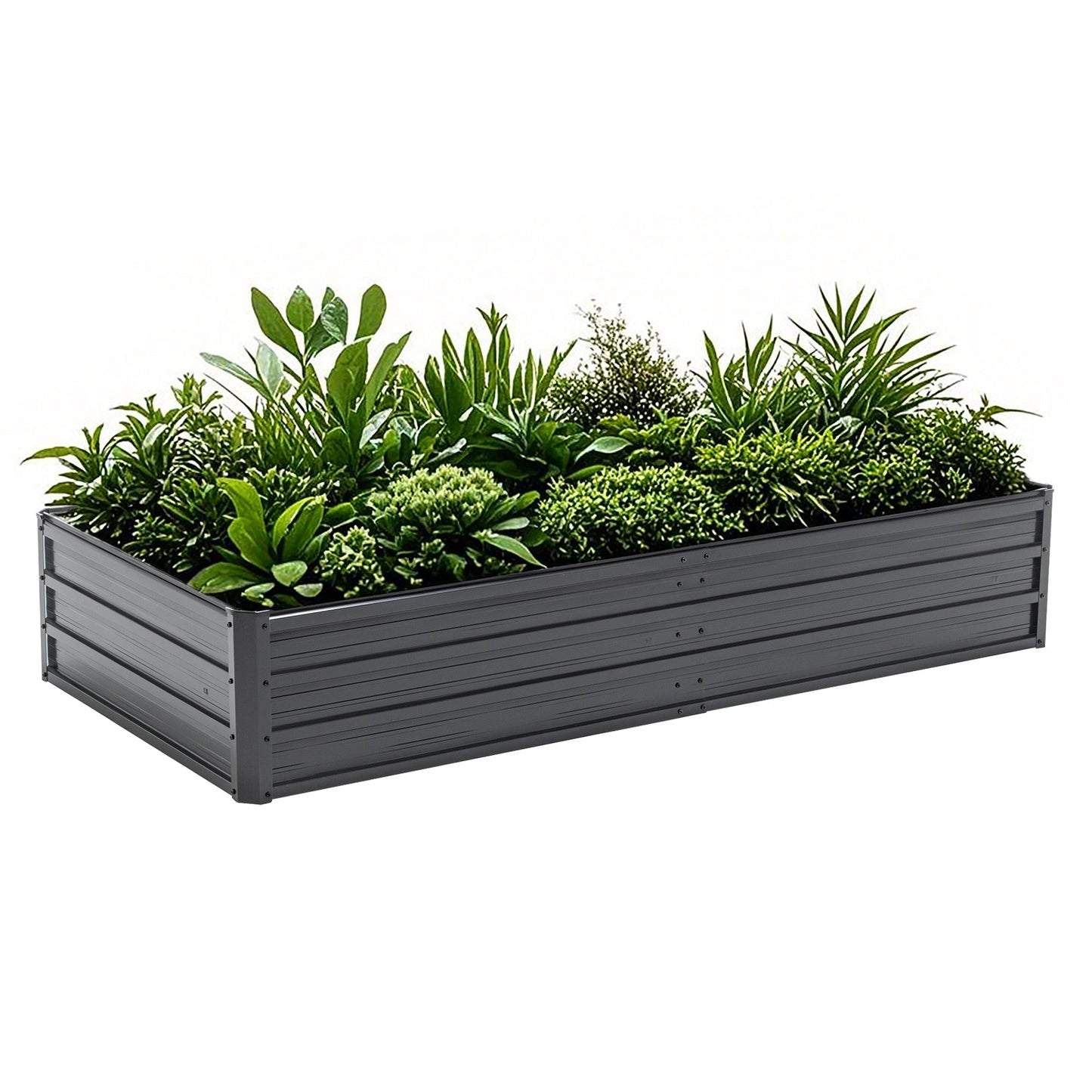 6x3x1 ft metal raised garden bed planter by HouseOfZazla in gray for outdoor use on Tampa Home & Garden Store