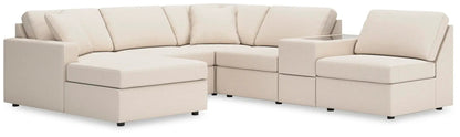 Modmax Sectional Oyster beige fabric stationary sectional with left chaise by Unique Piece Furniture on Tampa Home & Garden Store