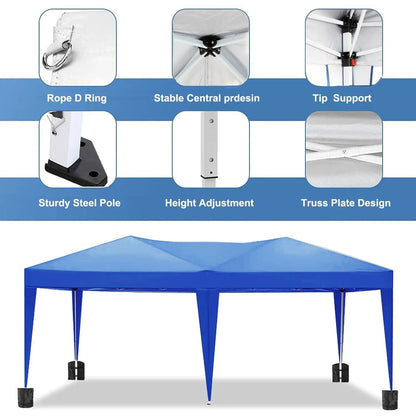Ez Pop Up Canopy 10x20 outdoor party tent with removable sidewalls, carry bag, weight bags on Tampa Home & Garden Store