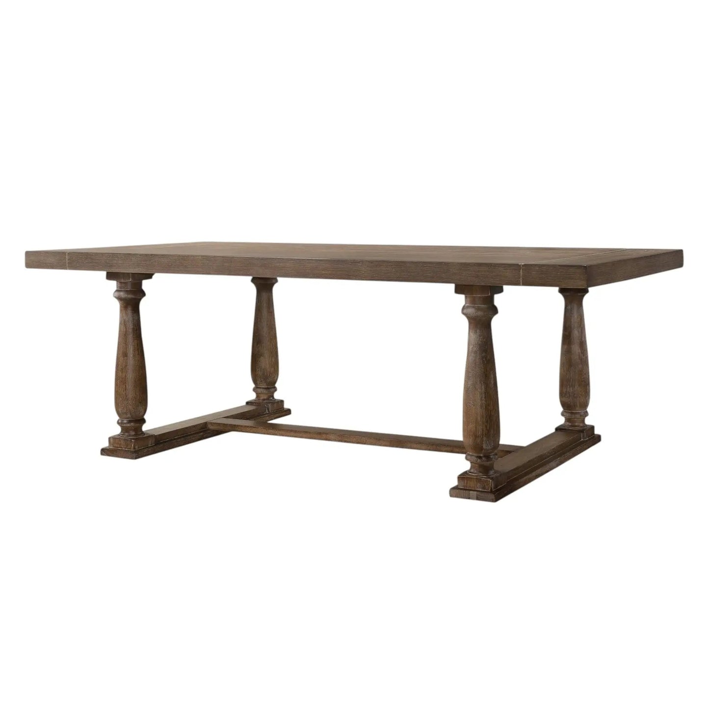 Bernard Weathered Dining Table with Trestle Base