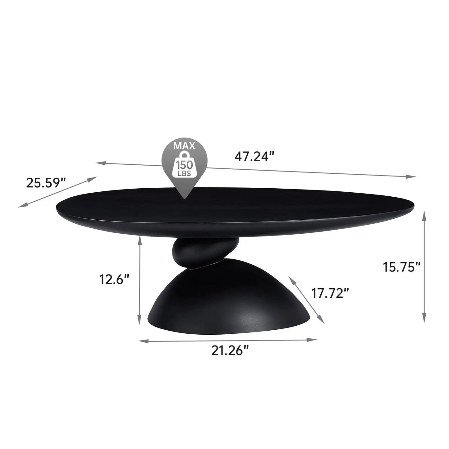Tibetan Ritual Inspired Lucky Stone Shaped Table