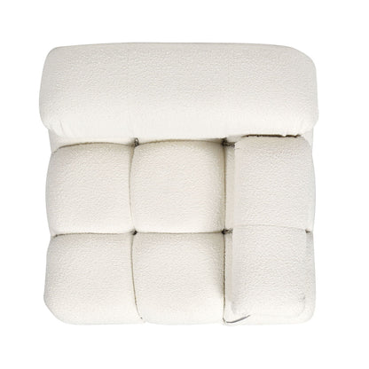 Bubble modular modern lounge arm chair white boucle tufted upholstery on Tampa Home & Garden Store
