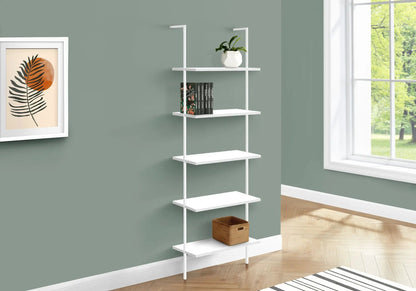 Etagere Bookcase Ladder 5-Tier white metal shelf unit by Unique Piece Furniture on Tampa Home & Garden Store