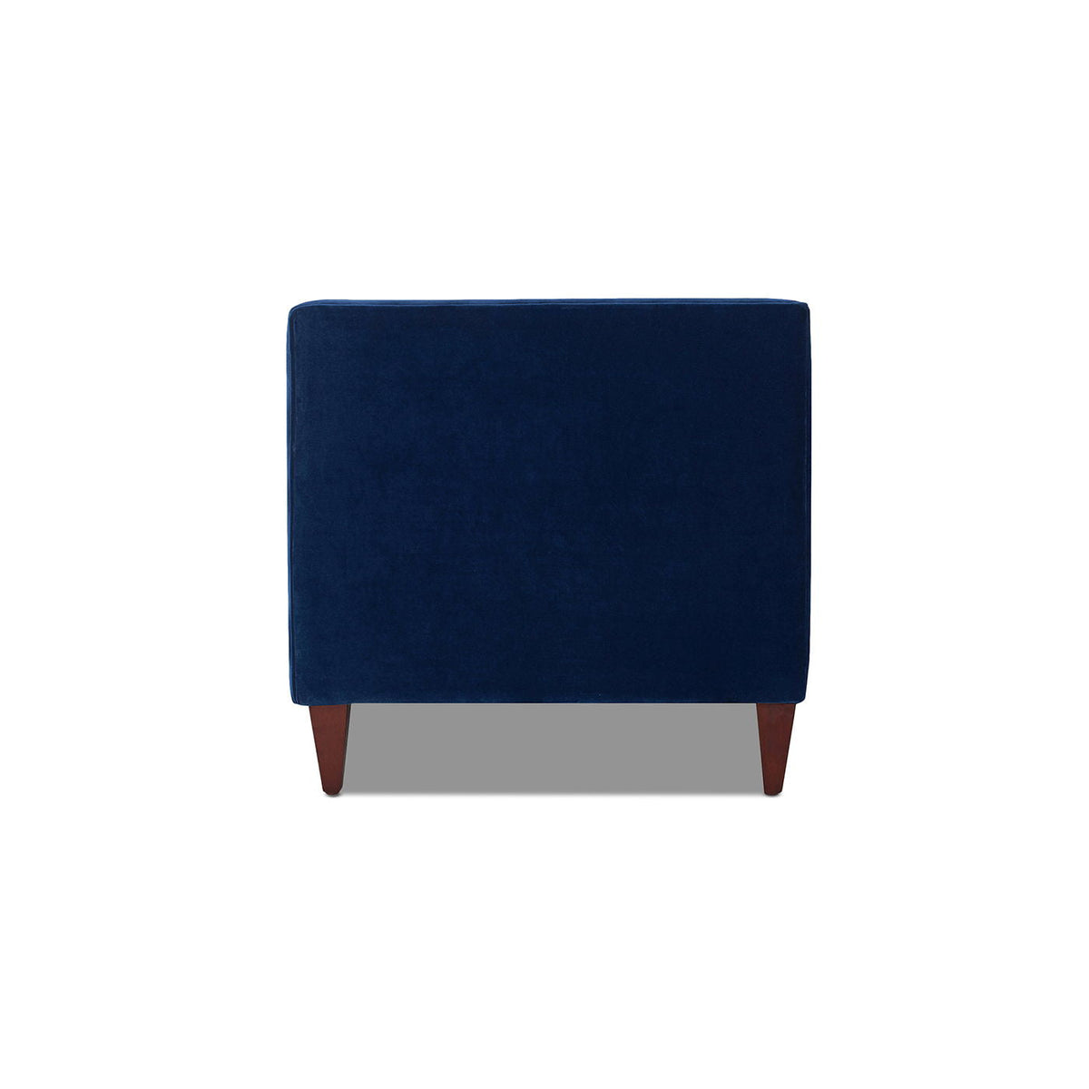 Modern Tuxedo Tufted Sofa with Navy Fabric
