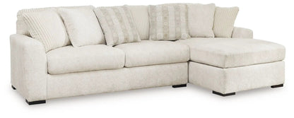 Chessington sectional in beige fabric with chaise and plush cushions on Tampa Home & Garden Store