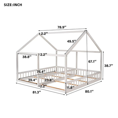 House Platform Beds For Two With Guardrails