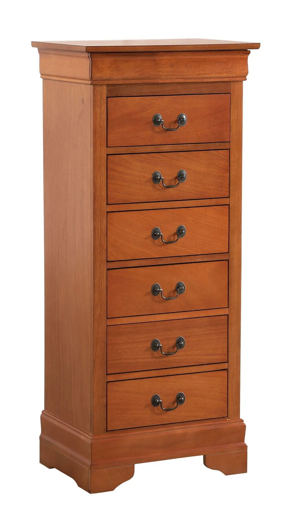 Traditional Lingerie Chest by Unique Piece Furniture, warm cherry wood cabinet with cup pulls on Tampa Home & Garden Store