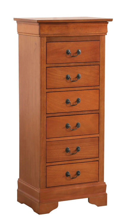 Traditional Lingerie Chest by Unique Piece Furniture, warm cherry wood cabinet with cup pulls on Tampa Home & Garden Store