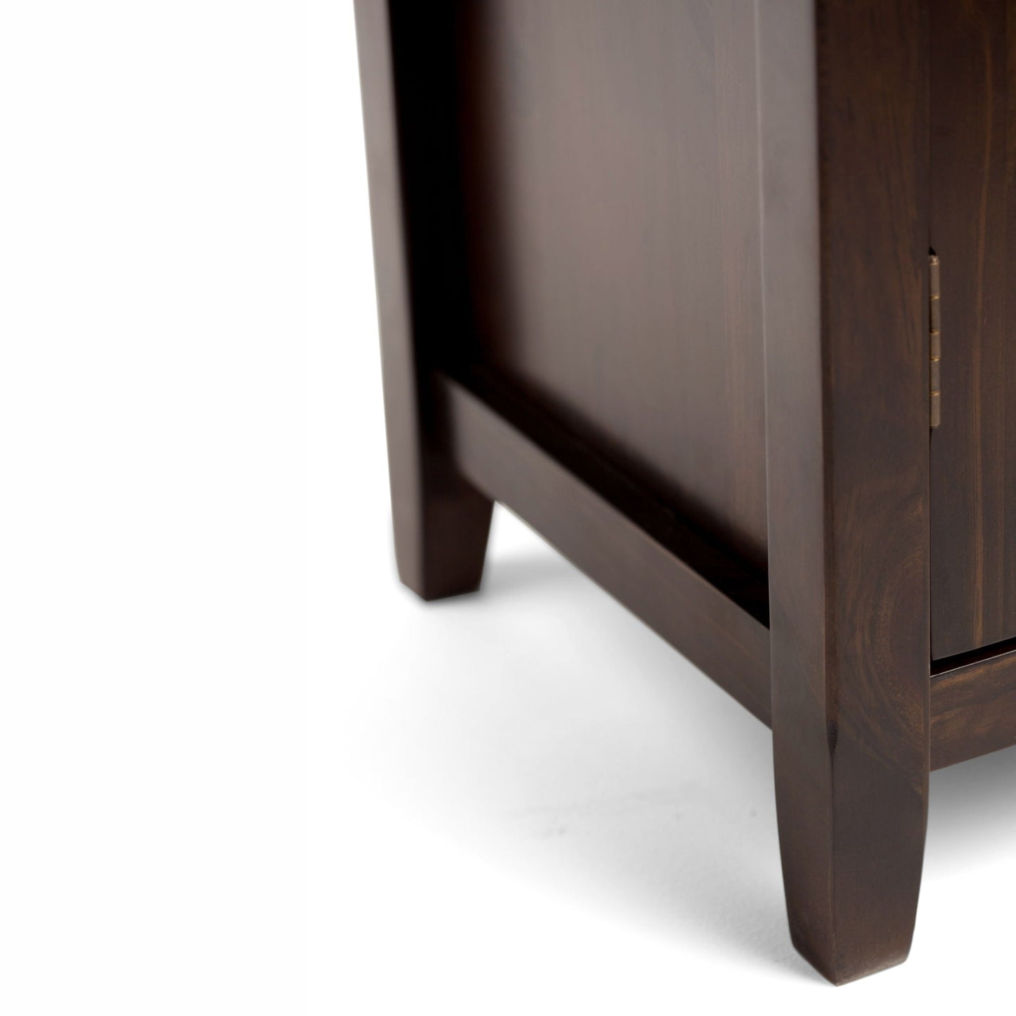 Burlington medium storage cabinet mahogany brown with tapered legs on Tampa Home & Garden Store